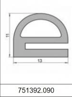 Профиль Е-образный силиконовый 751392.090